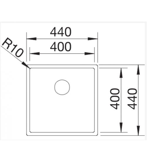Blanco铂浪高CLARON 400-U手工不锈钢水槽 深度175mm